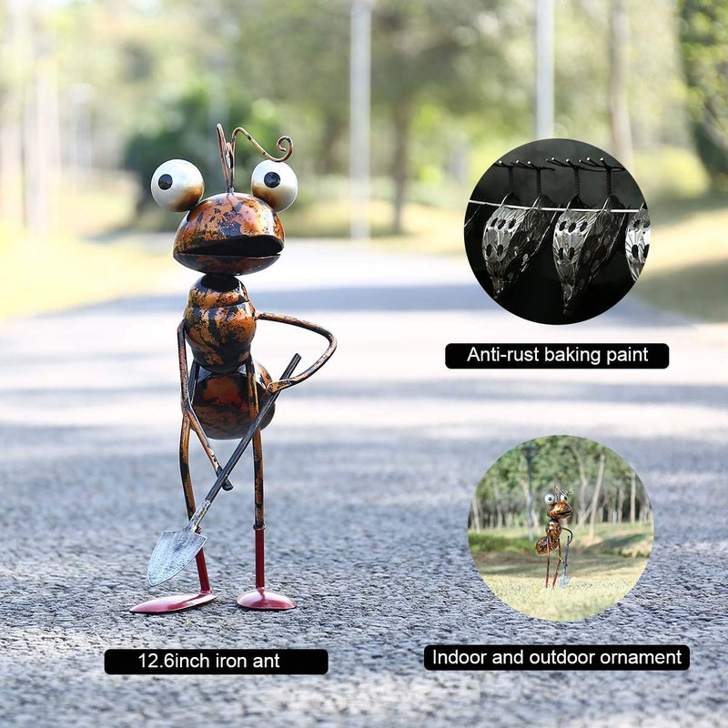 Tooarts Metal Ant Garden Decor Sculpture Home Patio Lawn Yard Indoor Outdoor Statue Ornament - Image 3